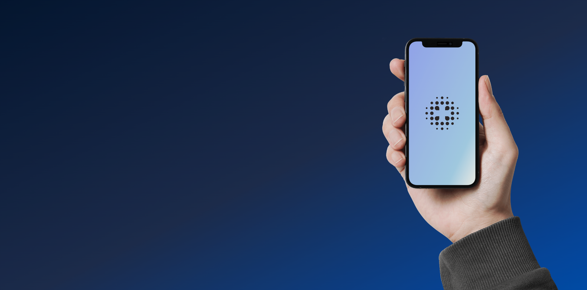 A hand holding an iPhone with the Siren agent interface